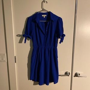 Blue button down dress